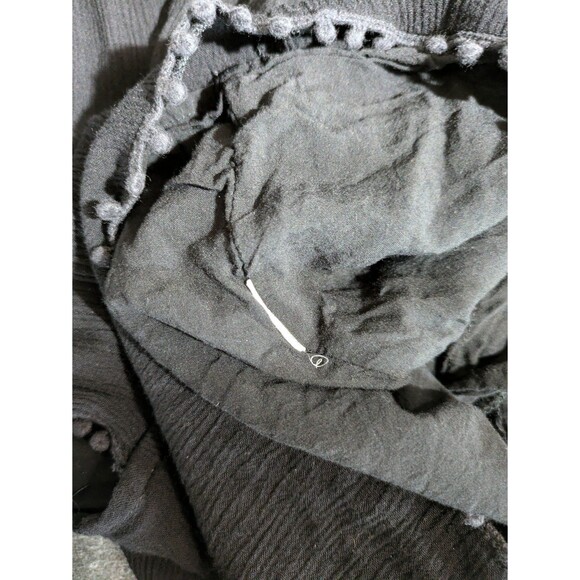 Open Front Black Gauzy Lined Romper Shorts Size Large Forever 21 - Picture 8 of 8